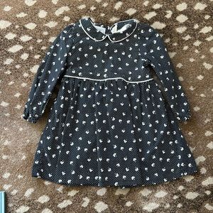 Navy and white floral dress